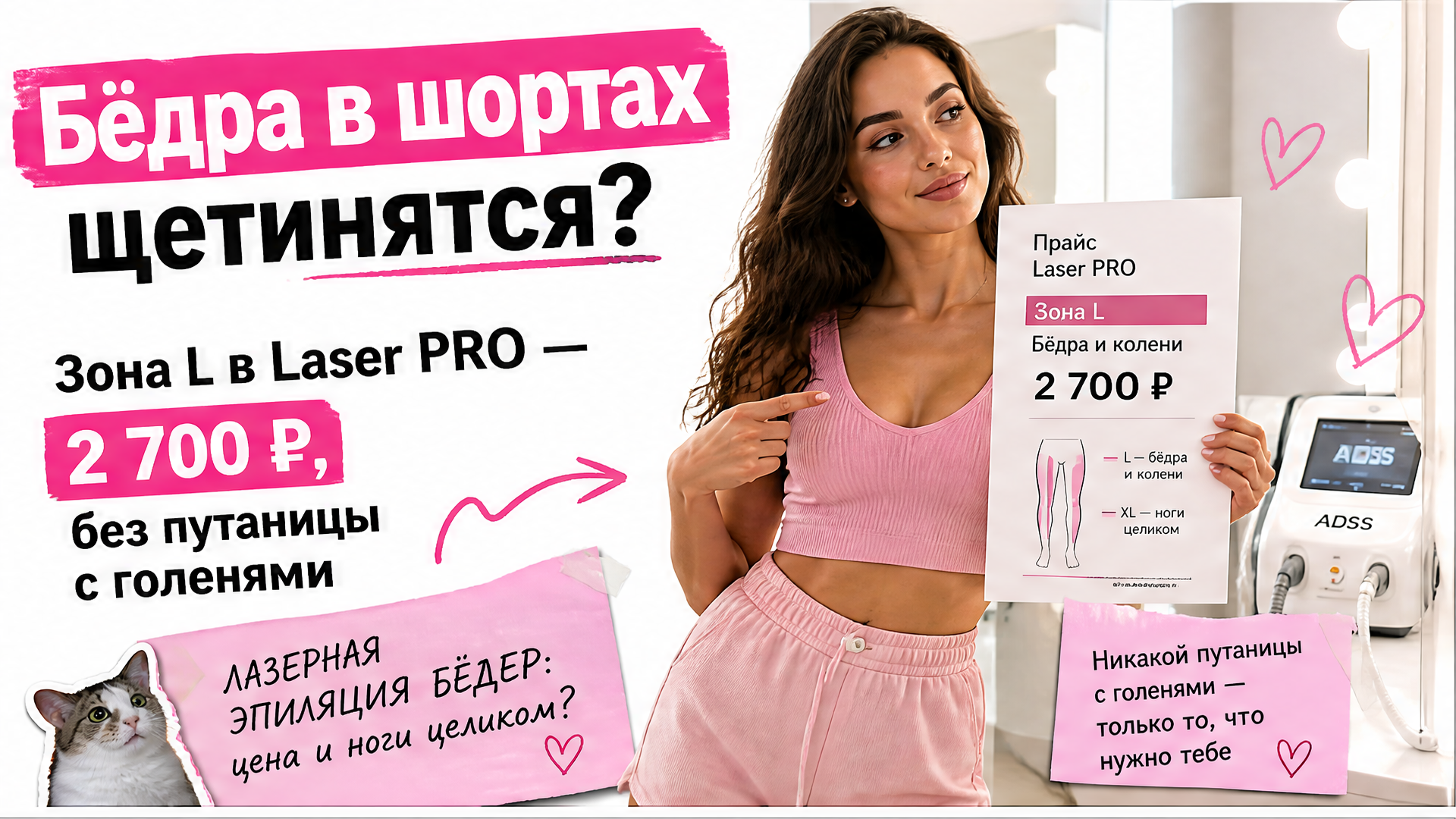 Лазерная эпиляция бёдер в СПб — цена, курс и сочетание с ногами