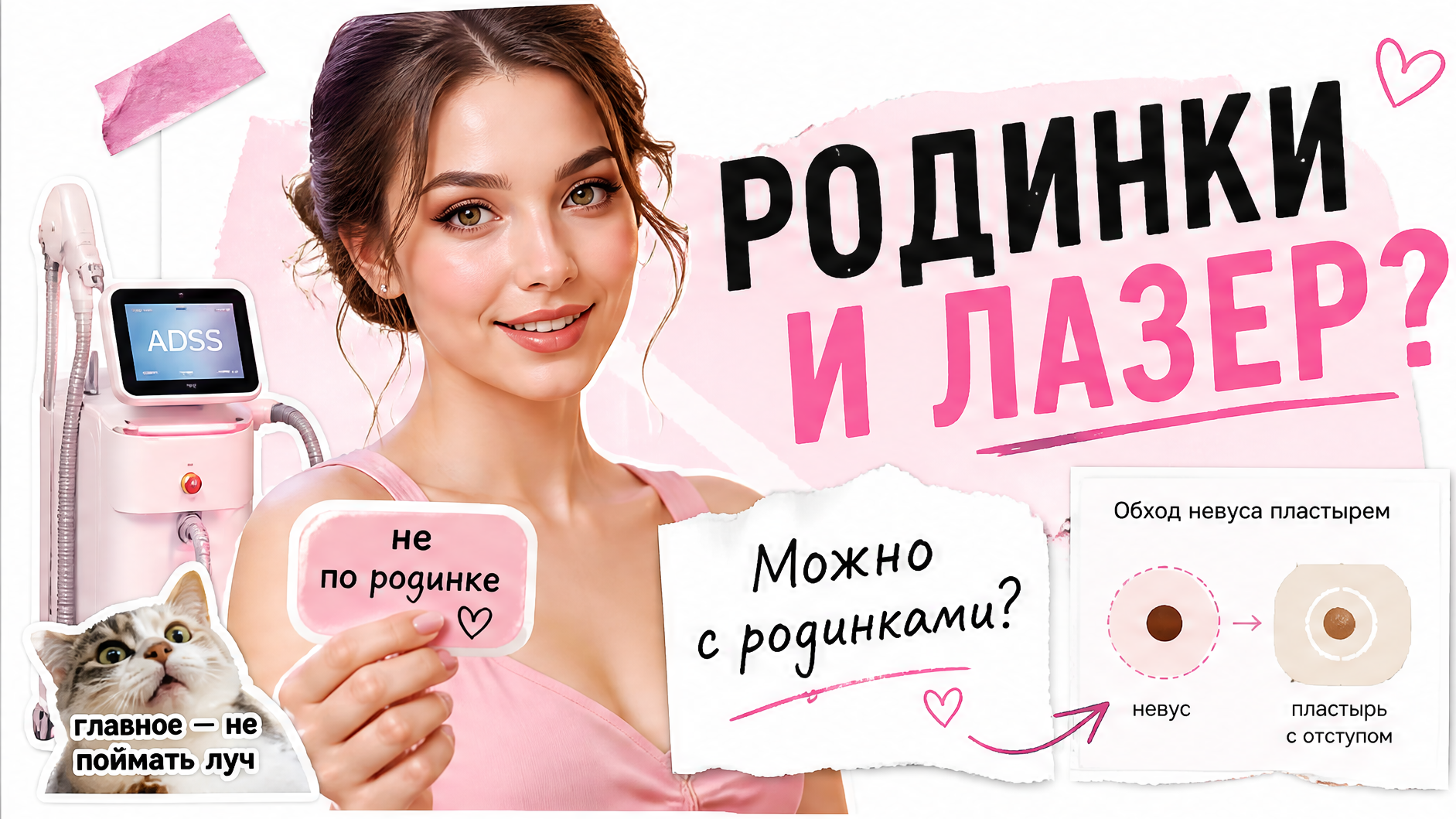 Лазерная эпиляция и родинки на теле