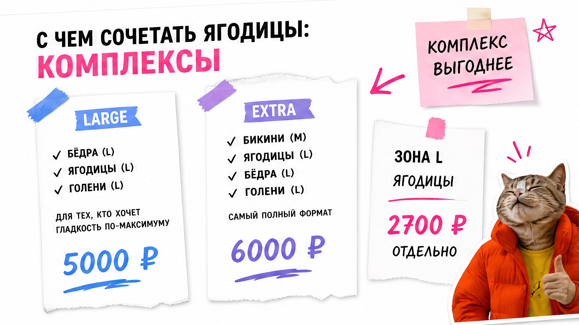 Комплексы лазерной эпиляции Large и Extra — ягодицы с бёдрами и бикини, Laser PRO