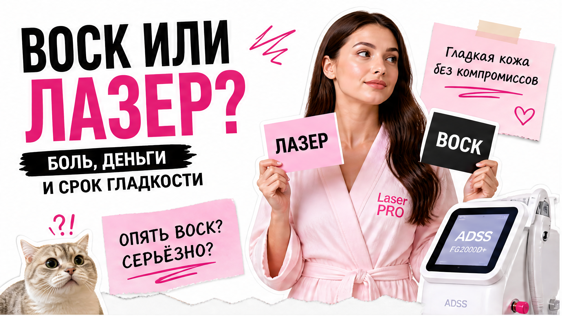 Воск или лазерная эпиляция — сравнение методов, Laser PRO СПб