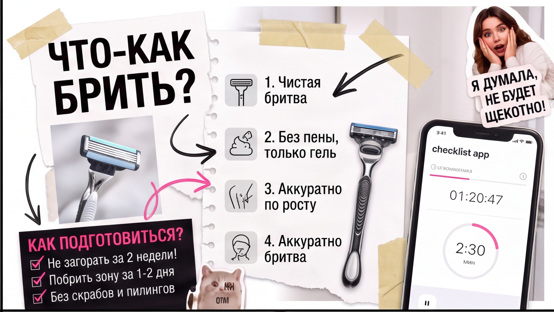 Бритьё ареол перед лазером