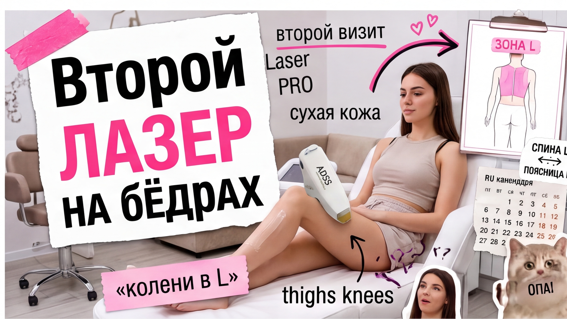 Второй сеанс лазерной эпиляции бедер: отзывы, защита от сухости и зона коленей